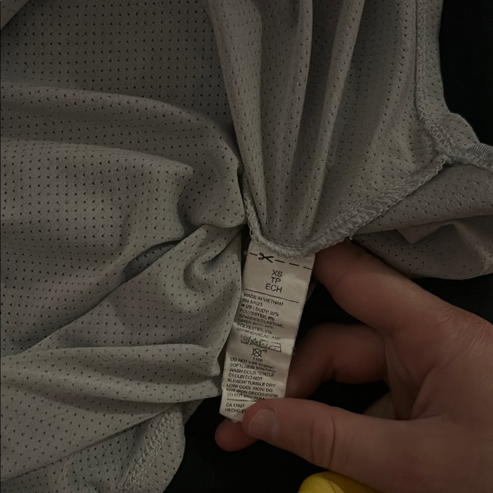 Gray Athletic Mesh Top